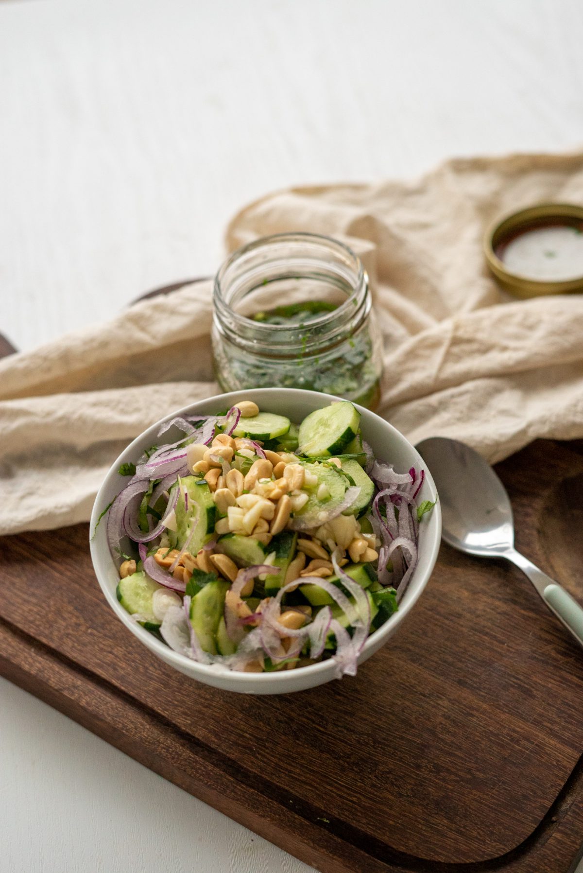 Salada de pepino agridoce thai