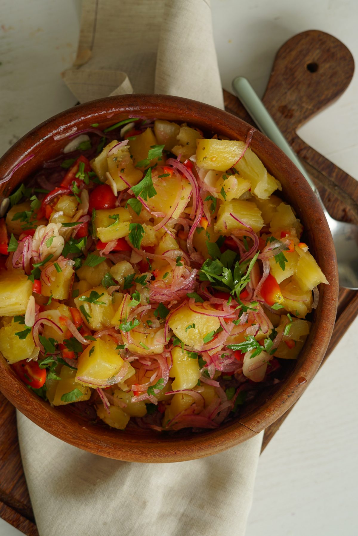 Salada de mandioca (Mandioca escabeche)