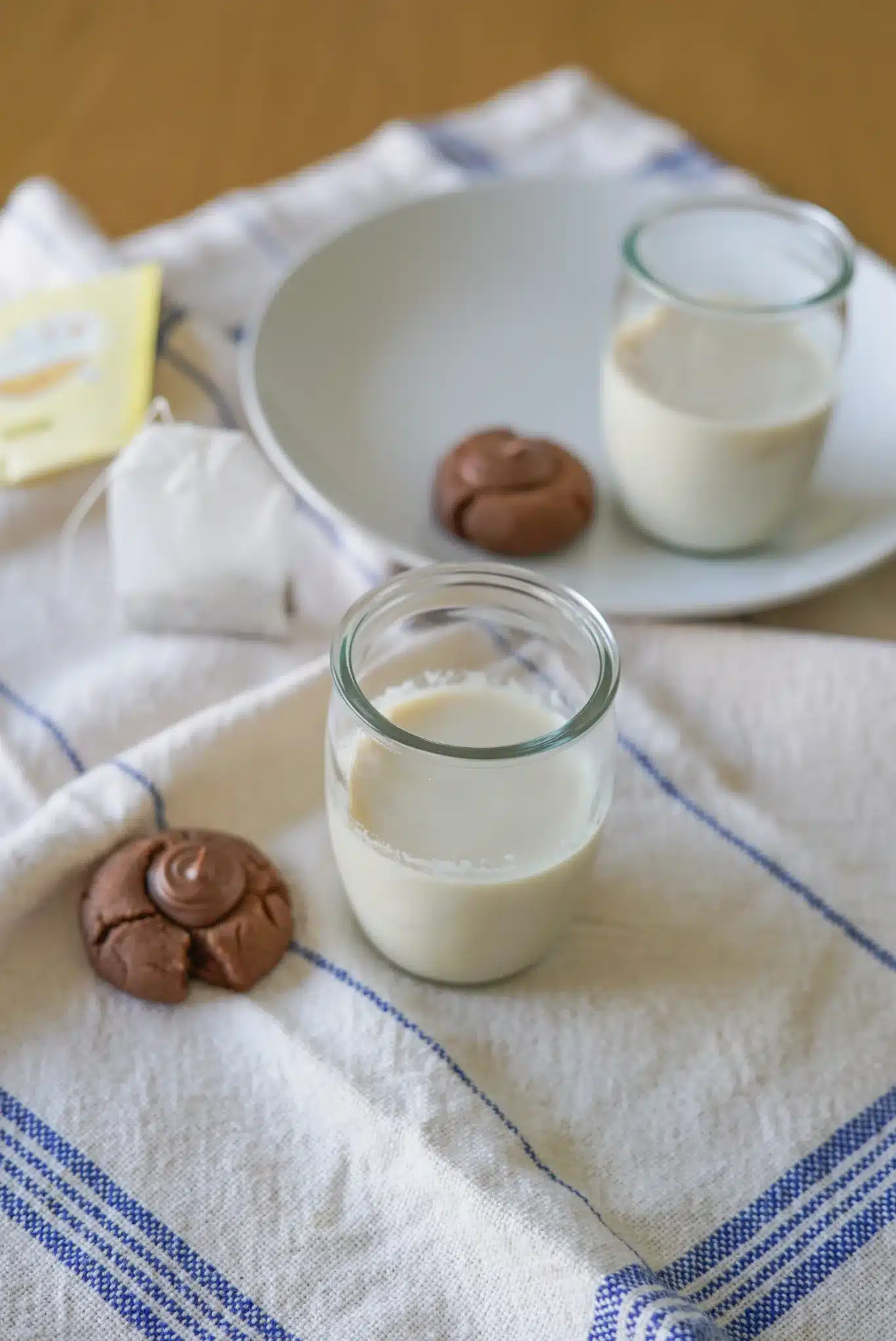 Chá de camomila latte
