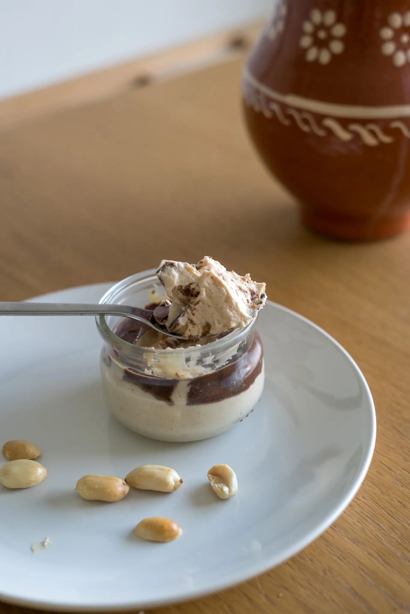 Potinho snickers – Sobremesa saudável de iogurte