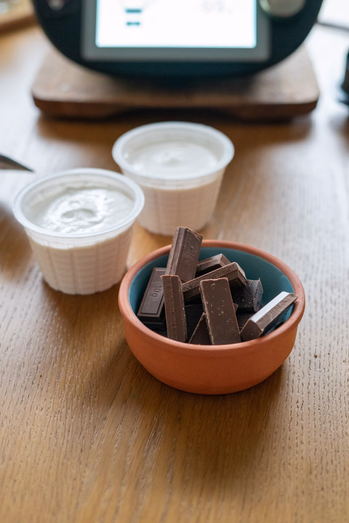 mousse de chocolate e ricota
